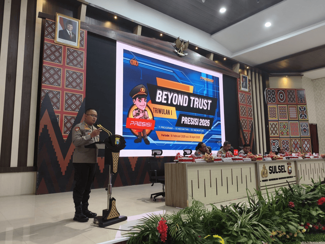 Kombes Pol. Joko Tutukonoto Menghadiri Gelar Operasional Triwulan I Polda Sulsel Tahun 2025