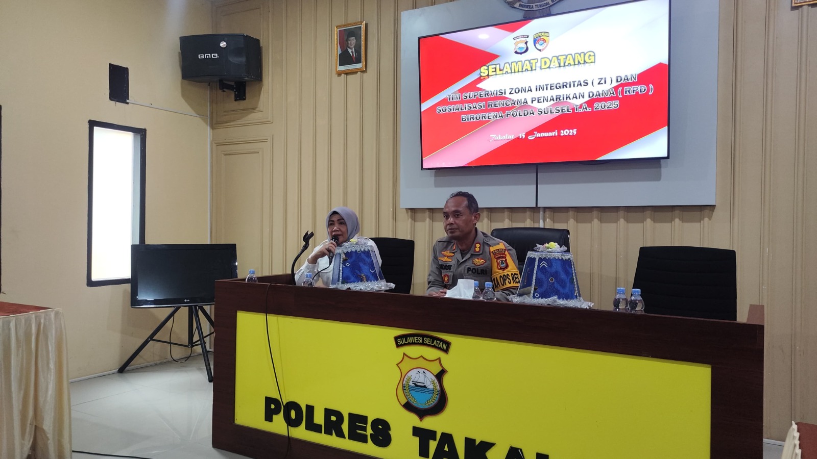 Supervisi Zona Integritas Berlanjut, KOMPOL Hartati Sambangi Polres Takalar