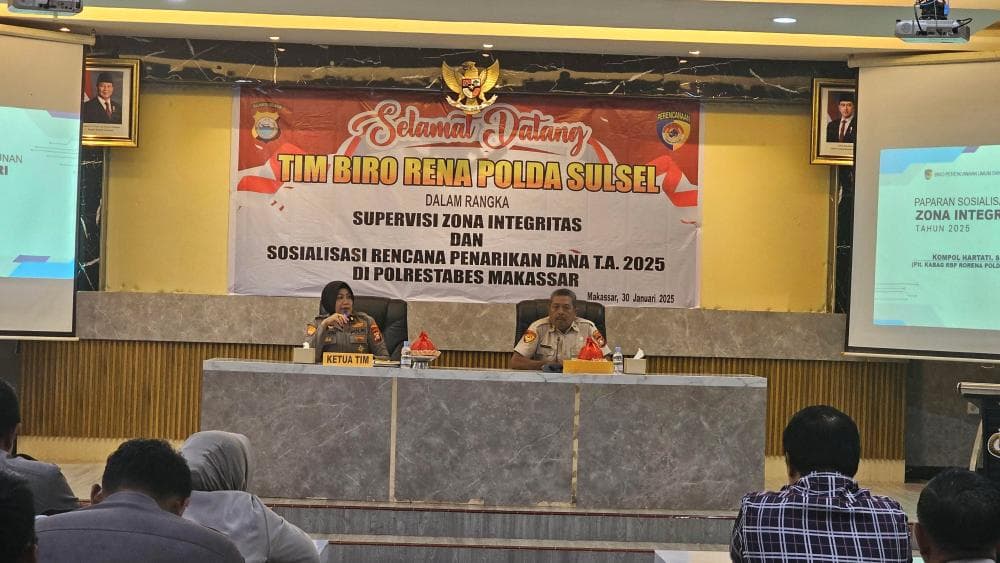 Bag RBP Rorena Polda Sulsel Laksanakan Supervisi Pembangunan Zona Integritas di Polrestabes Makassar