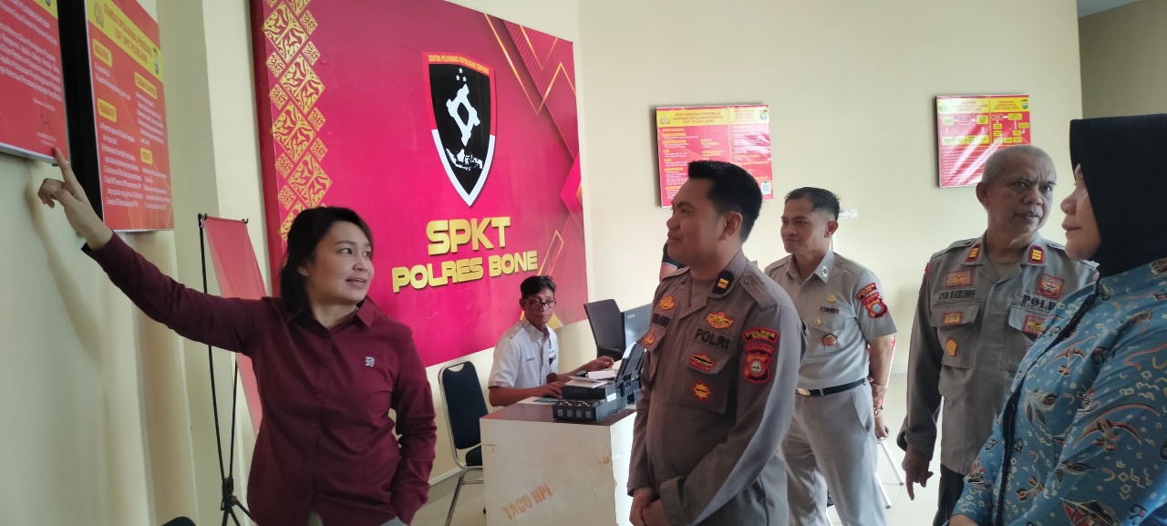 TINGKATKAN KUALITAS PELAYANAN, BAG RBP RORENA POLDA SULSEL DAMPAINGI TIM PEKPPP MABES POLRI DI POLRES BONE
