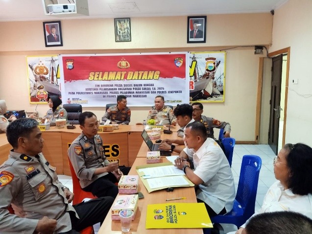 Kegiatan Asistensi Penggunaan Anggaran TW I TA 2025 Di Polres Pelabuhan Makassar