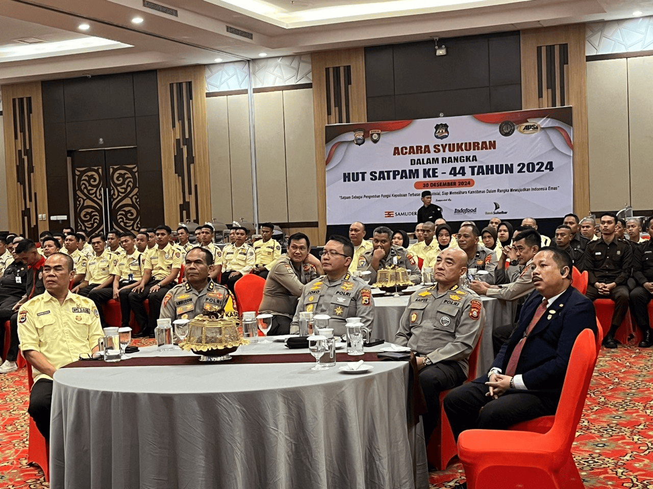 Kombes Pol. Joko Tutukonoto Hadiri Peringatan HUT Satpam ke-44 di Hotel Harper Makassar