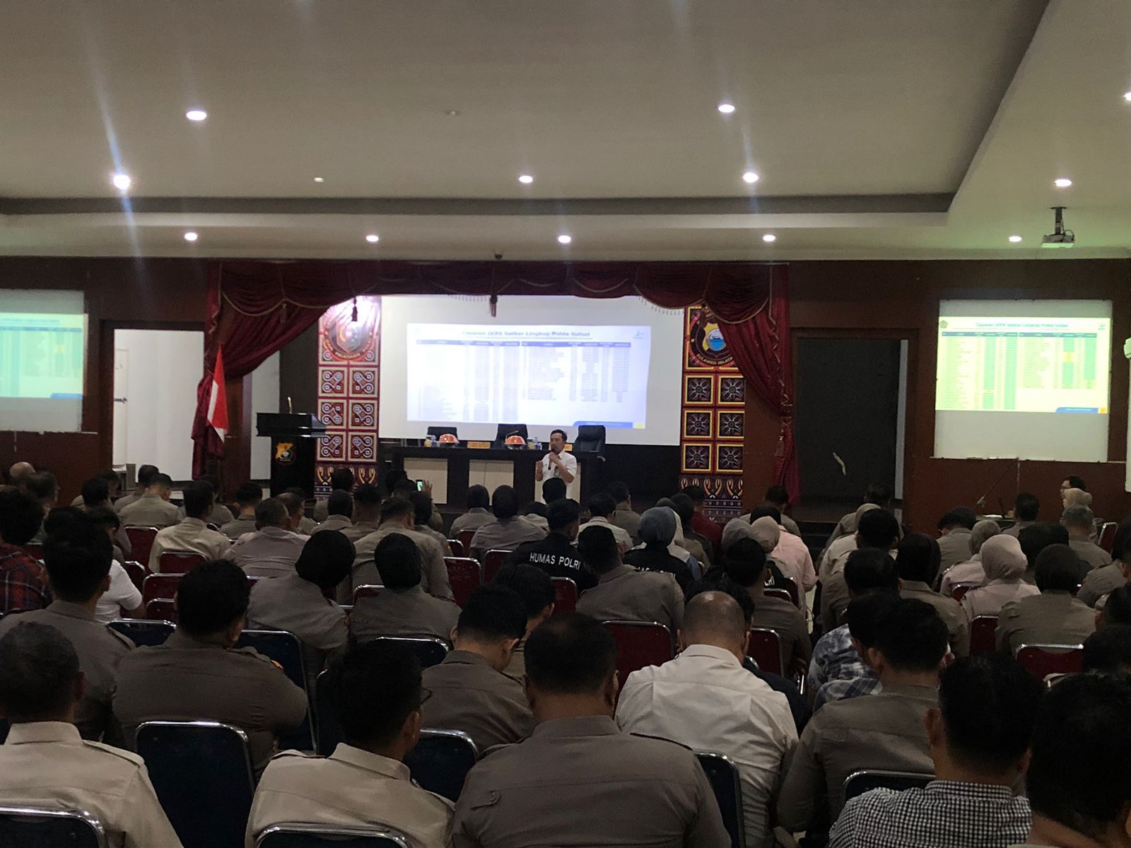 Personal bagdalprogar birorena polda sulsel Melaksanakan kegiatan rapat monitoring Evaluasi Realisasi Kinerja Anggaran Polda Sulsel T.A 2025  di Lingkungan Polda Sulsel