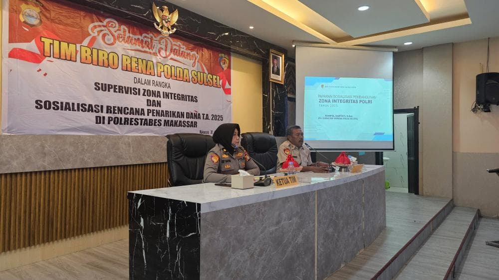 Bag RBP Rorena Polda Sulsel Laksanakan Supervisi Pembangunan Zona Integritas di Polrestabes Makassar